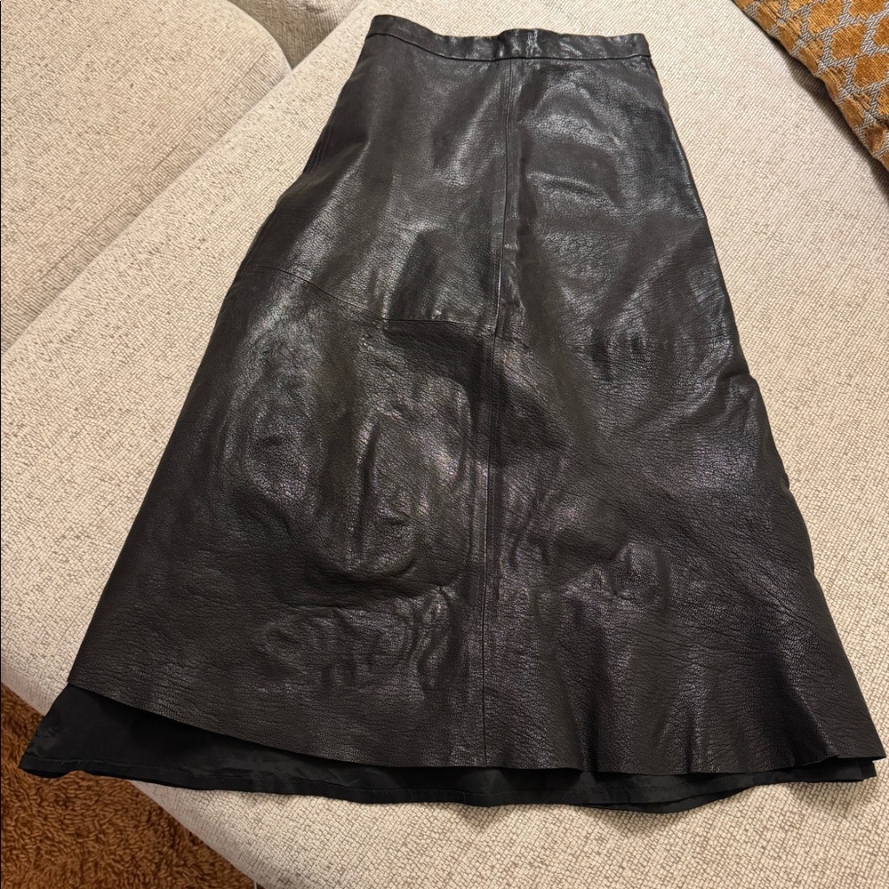 Rachel Comey Leather A-Line Midi Skirt